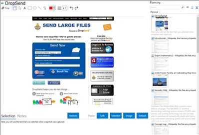 DropSend - Flamory bookmarks and screenshots