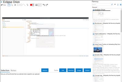 Eclipse Orion - Flamory bookmarks and screenshots