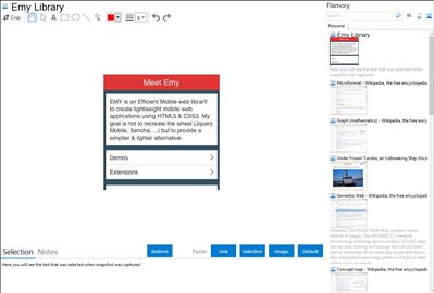 Emy Library - Flamory bookmarks and screenshots