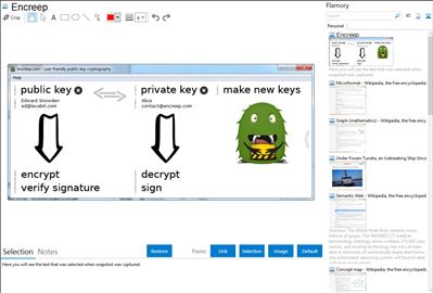 Encreep - Flamory bookmarks and screenshots