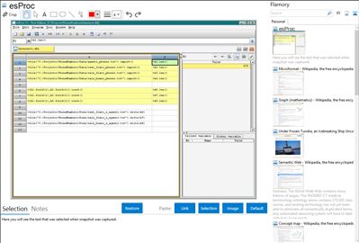 esProc - Flamory bookmarks and screenshots