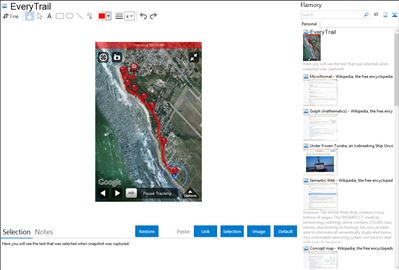 EveryTrail - Flamory bookmarks and screenshots