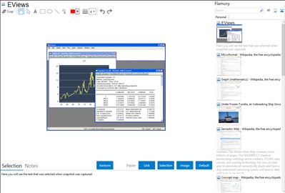 EViews - Flamory bookmarks and screenshots