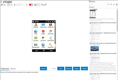 eWallet - Flamory bookmarks and screenshots