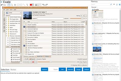 Exaile - Flamory bookmarks and screenshots