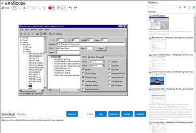 eXeScope - Flamory bookmarks and screenshots