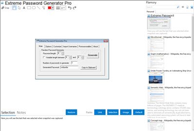 Extreme Password Generator Pro - Flamory bookmarks and screenshots