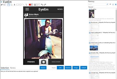 EyeEm - Flamory bookmarks and screenshots