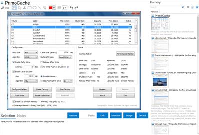 PrimoCache - Flamory bookmarks and screenshots
