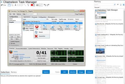 Chameleon Task Manager - Flamory bookmarks and screenshots