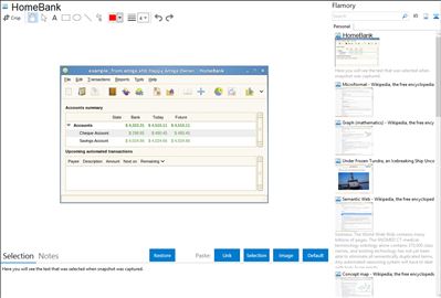 HomeBank - Flamory bookmarks and screenshots