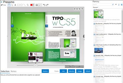 Pressmo - Flamory bookmarks and screenshots