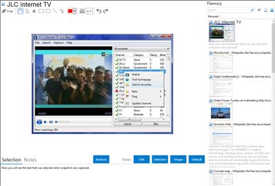 JLC Internet TV - Flamory bookmarks and screenshots