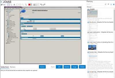 JOnAS - Flamory bookmarks and screenshots