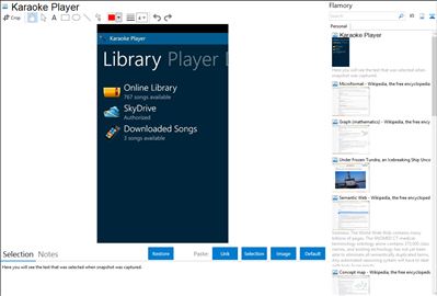 Karaoke Player - Flamory bookmarks and screenshots