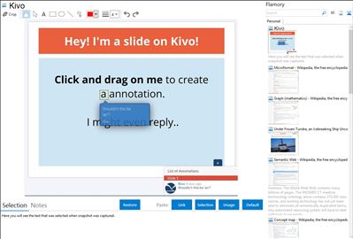 Kivo - Flamory bookmarks and screenshots