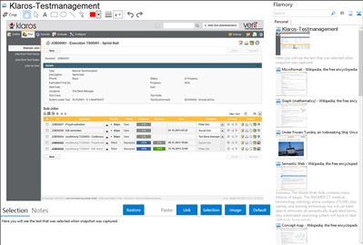 Klaros-Testmanagement - Flamory bookmarks and screenshots