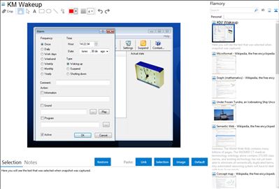 KM Wakeup - Flamory bookmarks and screenshots