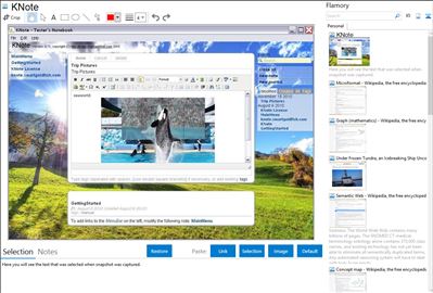KNote - Flamory bookmarks and screenshots