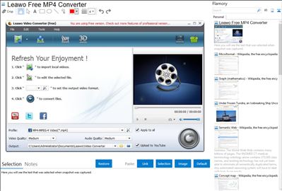 Leawo Free MP4 Converter - Flamory bookmarks and screenshots