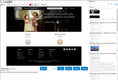 Live365 - Flamory bookmarks and screenshots