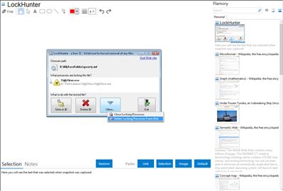 LockHunter - Flamory bookmarks and screenshots