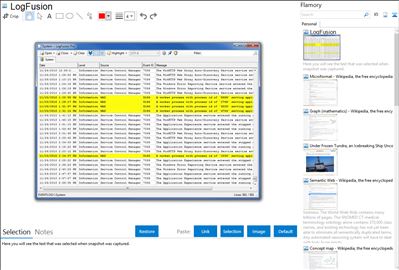 LogFusion - Flamory bookmarks and screenshots
