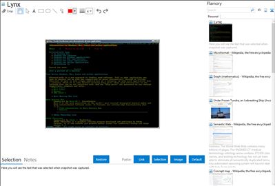 Lynx - Flamory bookmarks and screenshots