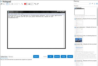 Notepad - Flamory bookmarks and screenshots