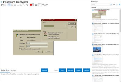 Password Decrypter - Flamory bookmarks and screenshots