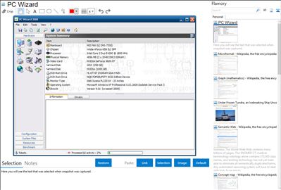 PC Wizard - Flamory bookmarks and screenshots