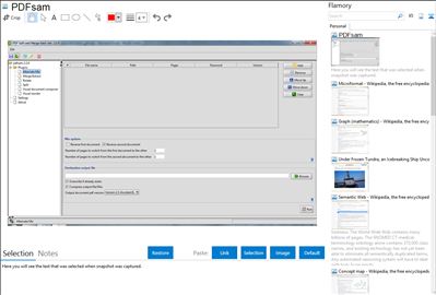 PDFsam - Flamory bookmarks and screenshots