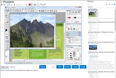 Photoline - Flamory bookmarks and screenshots