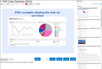 PHP Code Generator (PCG) - Flamory bookmarks and screenshots