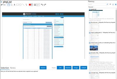 phpList - Flamory bookmarks and screenshots