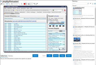 phpMpReloaded - Flamory bookmarks and screenshots