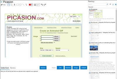 Picasion - Flamory bookmarks and screenshots