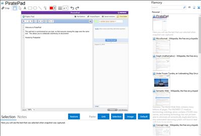 PiratePad - Flamory bookmarks and screenshots