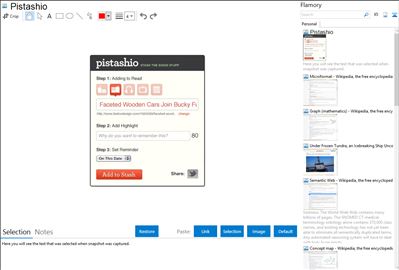 Pistashio - Flamory bookmarks and screenshots
