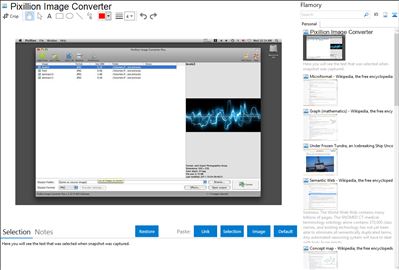 Pixillion Image Converter - Flamory bookmarks and screenshots