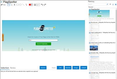 PlagSpotter - Flamory bookmarks and screenshots