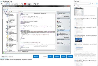 PowerGui - Flamory bookmarks and screenshots