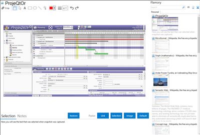 ProjeQtOr - Flamory bookmarks and screenshots