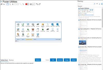 Puran Utilities - Flamory bookmarks and screenshots