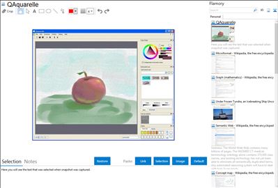 QAquarelle - Flamory bookmarks and screenshots