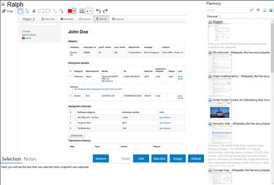 Ralph - Flamory bookmarks and screenshots