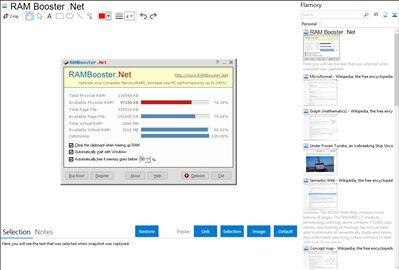 RAM Booster .Net - Flamory bookmarks and screenshots