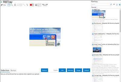 RBTray - Flamory bookmarks and screenshots