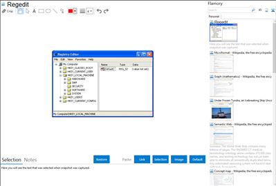 Regedit - Flamory bookmarks and screenshots