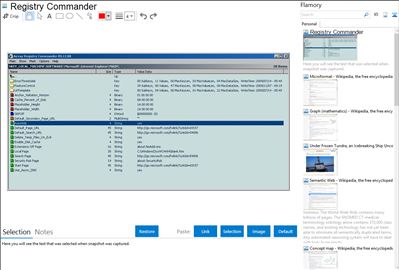 Registry Commander - Flamory bookmarks and screenshots
